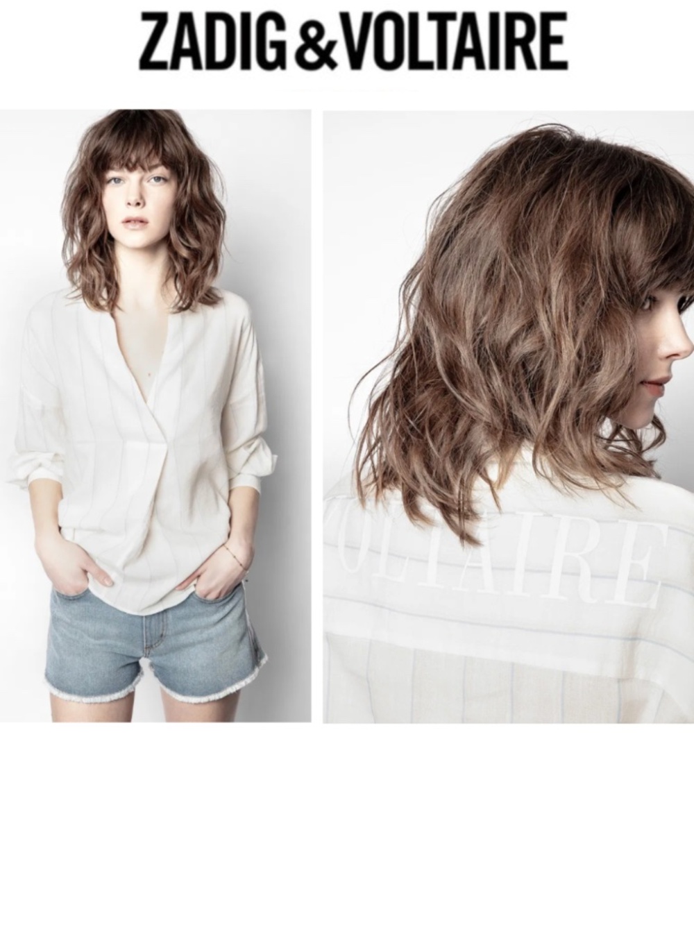 Zadig & Voltaire Travela Rayé Tunic Blouse